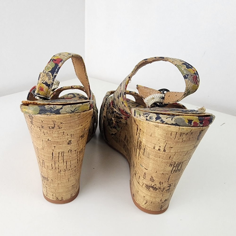 Floral Cork Women floral wedge sandals size 9 - Picture 7 of 12